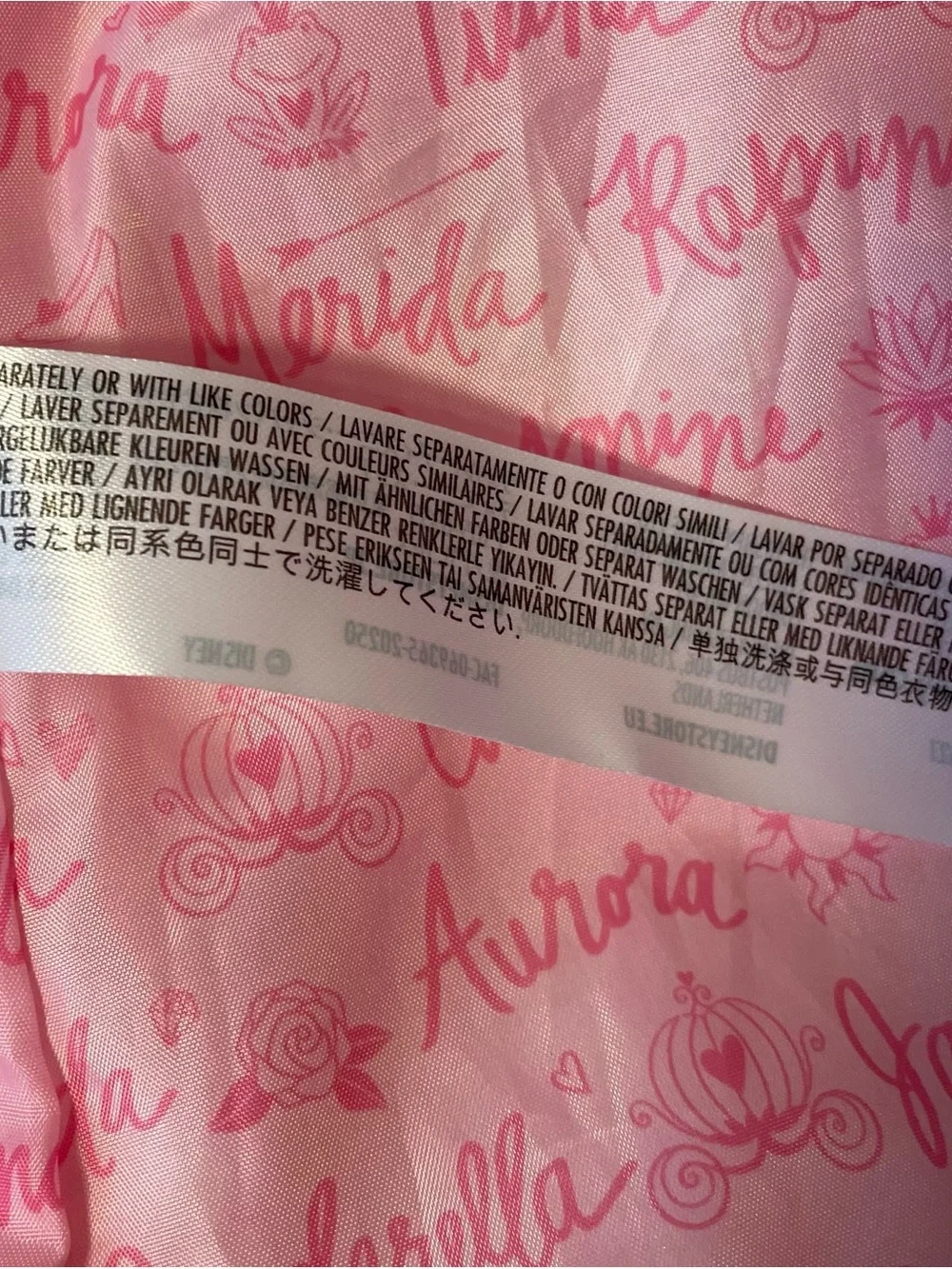 Disney Pink Iridescent Sequin Kids Raincoat
